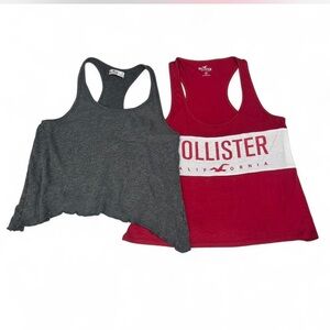 Two Hollister racerback tank tops
